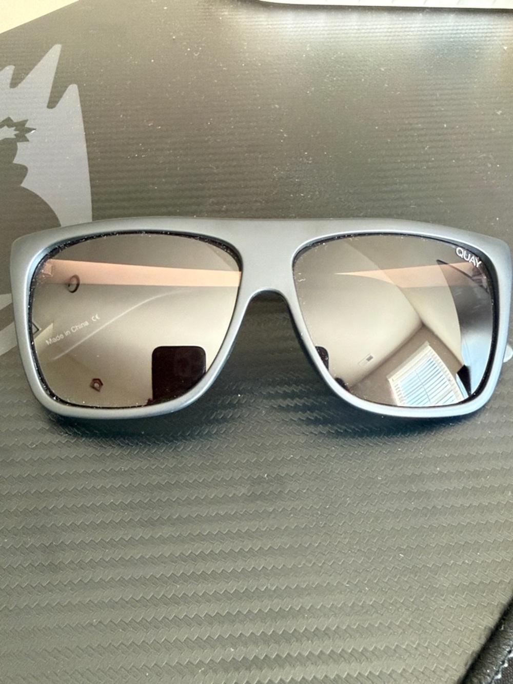 Quay Australia Matte Gray Sunglasses with Gradient Smoke Lenses